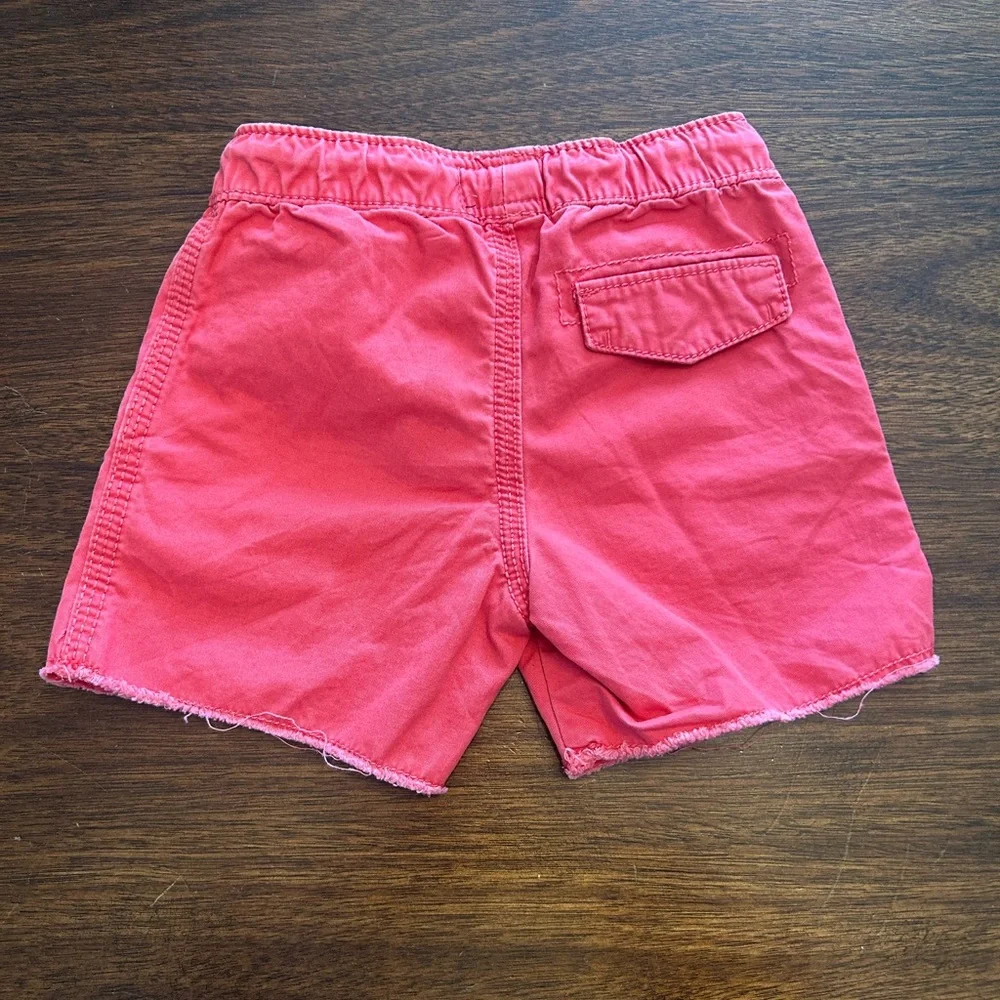 OshKosh B'gosh Coral Red Drawstring Athletic Shorts - Picture 2 of 3